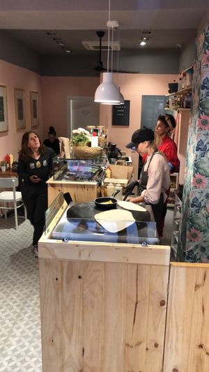 The dough cooker is the first thing you see when you walk in.   at Lalina in Mallorca