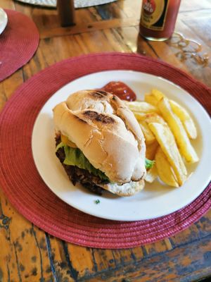 Bean burger at Turtle Cove Lodge in Tofo