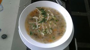 Soup at Manzana Magica in Potosi