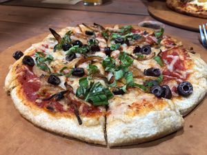 Vegan make-your-own pizza at Portland Pie Company in Bangor