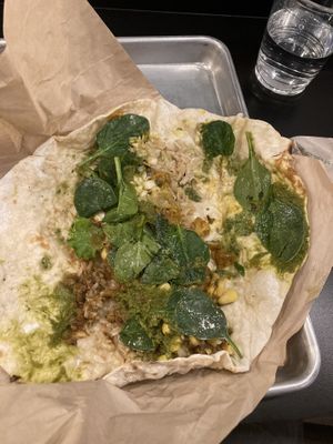 Gobi and Dal Naan-Wrap with Spinich  at NaanStop - Piedmont Rd in Atlanta