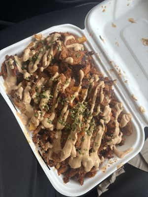 Bbq loaded fries   at Vegan Shack in Manchester