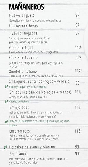 Menu 1 of 8, May 2023 at Localito in Morelia