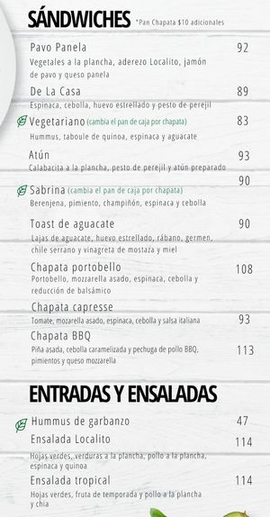 Menu 3 of 8, May 2023 at Localito in Morelia