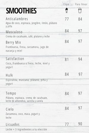 Menu 6 of 8, May 2023 at Localito in Morelia