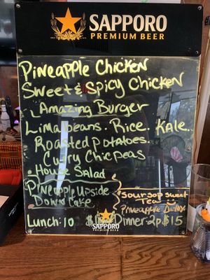 Menu goes 1 protein, 2 sides. at Vegan on Rivers in North Charleston