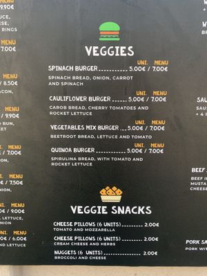 Veggie section   at No Ponto in Nazare