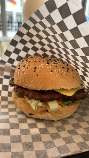 Crispy vegan burgerr  at No Ponto in Nazare