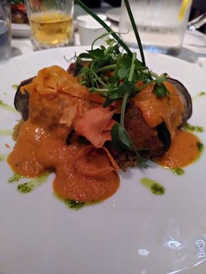 Filled aubergine! at Fellinis in Ambleside