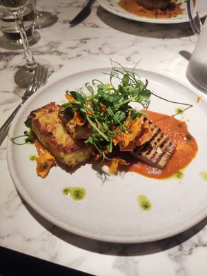 Tofu steak at Fellinis in Ambleside