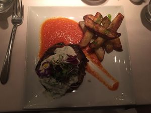 Greek mouzaka at Fellinis in Ambleside