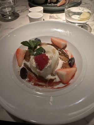 Pear tarte tatin  #Veganuary at Fellinis in Ambleside