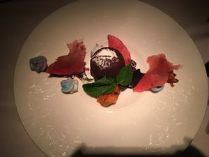 Chocolate bomb at Fellinis in Ambleside