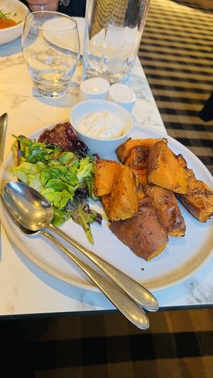 Roasted Sweet Potatoes  at Fellinis in Ambleside