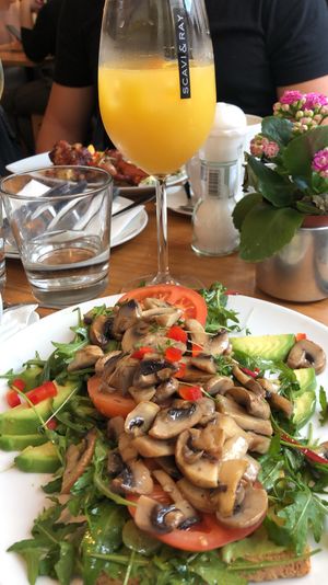 Custom made avo and toast from specials board  at California Bean in Munich