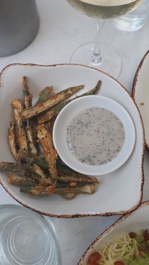 Okra chips at Glas Restaurant in Dublin