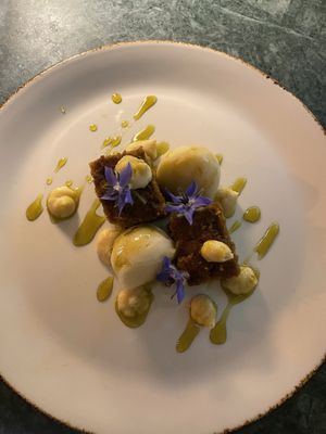 Cucumber cake   at Glas Restaurant in Dublin