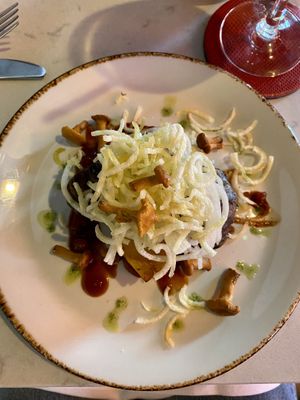 Flamed Jerusalem Artichoke   at Glas Restaurant in Dublin