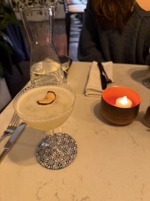Pear cosmo   at Glas Restaurant in Dublin