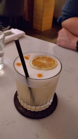 Mezcal sour at Glas Restaurant in Dublin