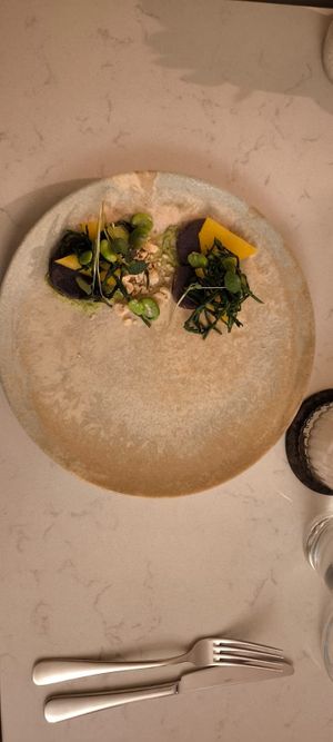 Fourth course at Glas Restaurant in Dublin