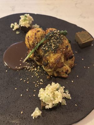 Cauliflower main  at Glas Restaurant in Dublin