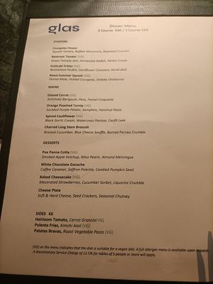  at Glas Restaurant in Dublin