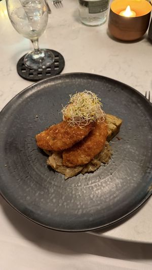 Celeriac schnitzel   at Glas Restaurant in Dublin