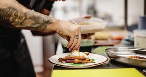 Baby carrots with goat’s cream at Glas Restaurant in Dublin