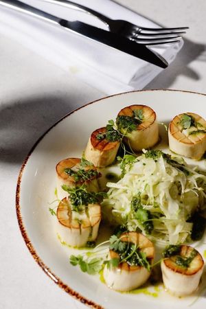 King oyster ‘scallops’ at Glas Restaurant in Dublin