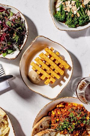 Chickpea and polenta fries at Glas Restaurant in Dublin