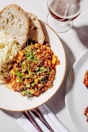 Chili sin carne at Glas Restaurant in Dublin