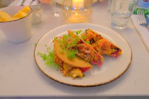 Cauliflower tacos at Glas Restaurant in Dublin
