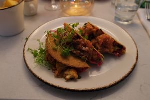 Cauliflower tacos at Glas Restaurant in Dublin