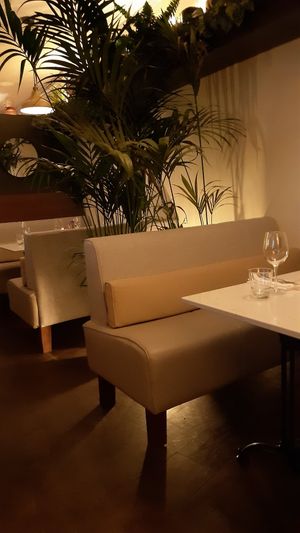 Seating area at Glas Restaurant in Dublin