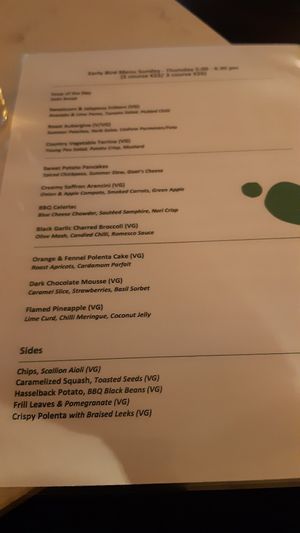 Early bird at Glas Restaurant in Dublin