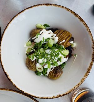 Hassleback potato at Glas Restaurant in Dublin