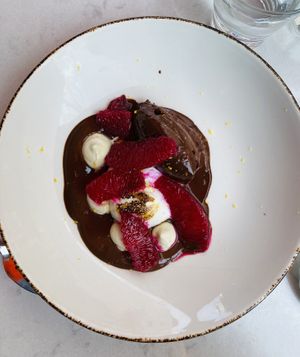 Trio of chocolate at Glas Restaurant in Dublin