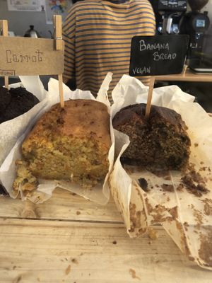 Yummy carrot bread at Mia in Malaga