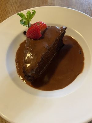 Vegan double chocolate pudding at The Godstone Inn in Godstone