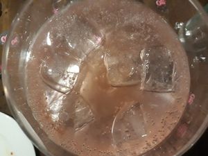 Glittery gin! All of the drinks they serve from the bar are vegan.  at The Godstone Inn in Godstone