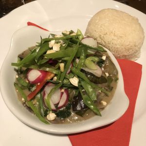 Thai green curry  at The Godstone Inn in Godstone