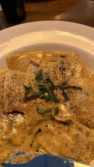 The plant based leek and mushroom ravioli with cashew sauce is delicious. I highly recommend it!    at The Grand in Ottawa