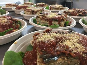 Cashew Cheese Lasaga  at Juice Station in Pembroke