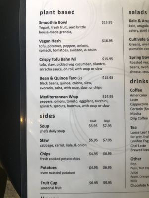   at Cultivate Cafe in Chilliwack