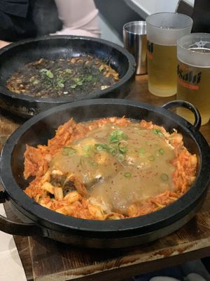 Vegan lokomoko and vegan okonomiyaki at Namu Stonepot in San Francisco