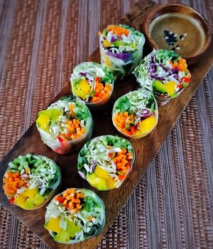 Spring Rolls with Vietnamese Peanut Sauce  at iVegan in Makati