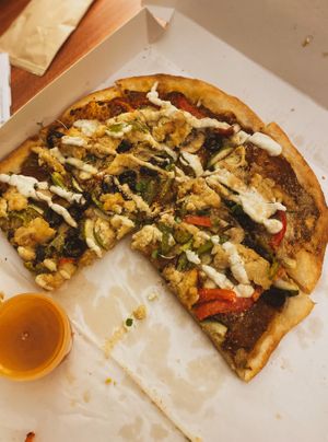 Vegan pizza   at iVegan in Makati