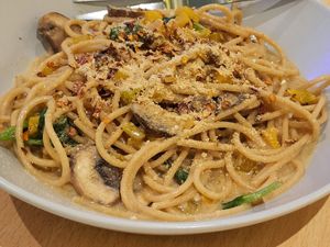 Pumpkin alfredo at iVegan in Makati