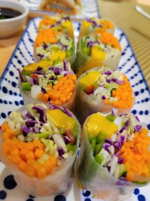 Fresh rolls at iVegan in Makati